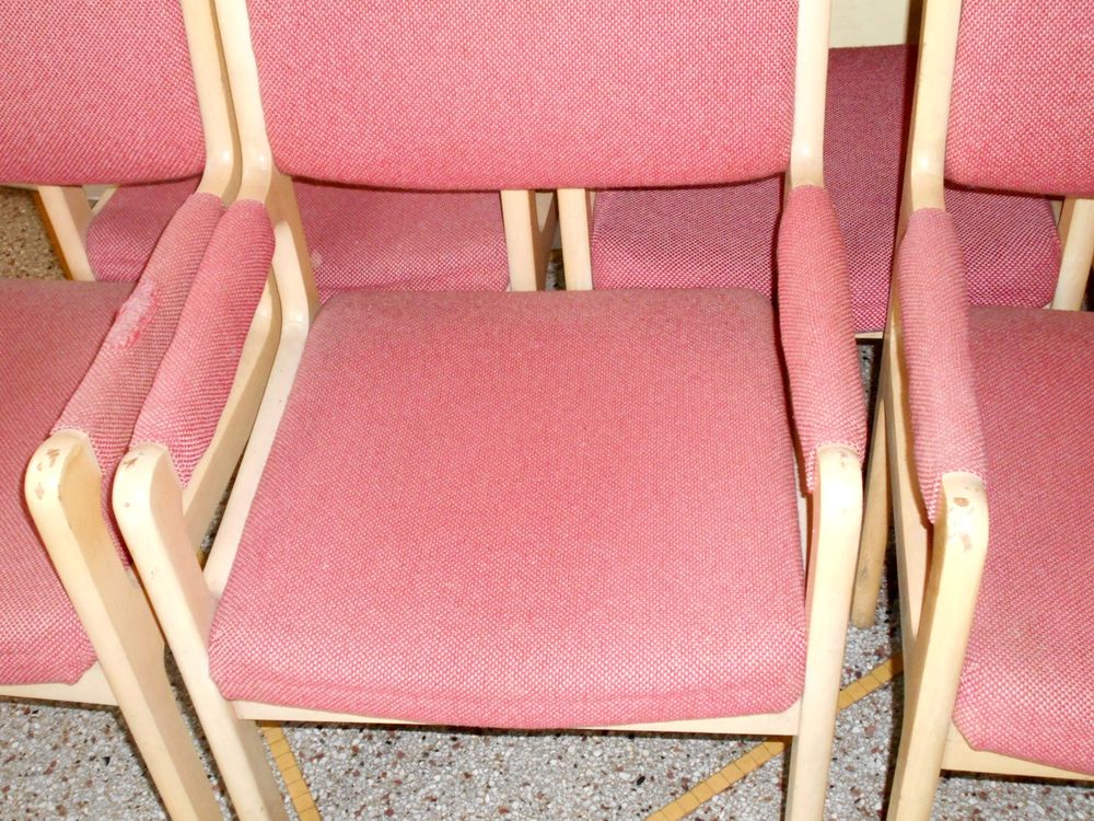 chaise fauteuil tr&egrave;s confortable rose &agrave; retapisser restaurer Meubles