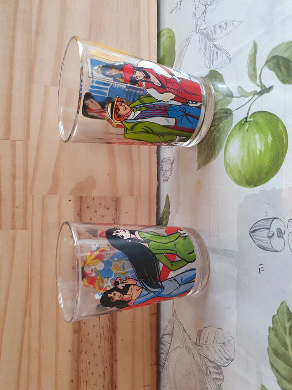 lot de 2 verres vintage 
made in france 
Catseyes Décoration