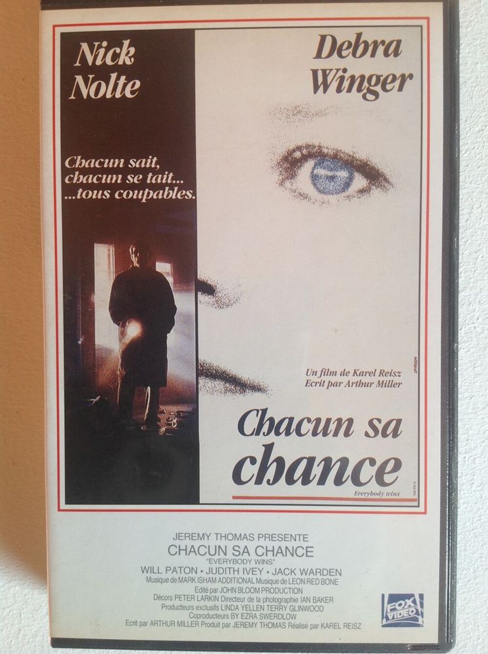 CHACUN SA CHANCE NICK NOLTE &amp; DEBRA WINGER K7 Envoi possible DVD et blu-ray