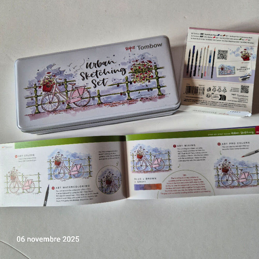 Set Sketching Urban crayon 1H, gomme, feutre, 2 ABT brush, p Bricolage