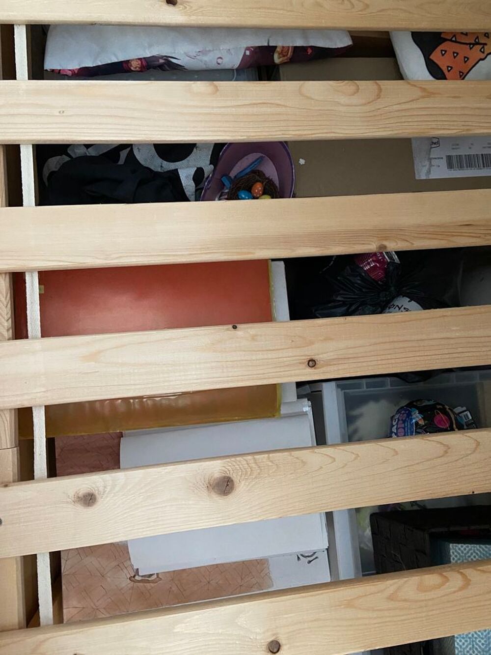  lit en bois 1 place avec rangements Meubles