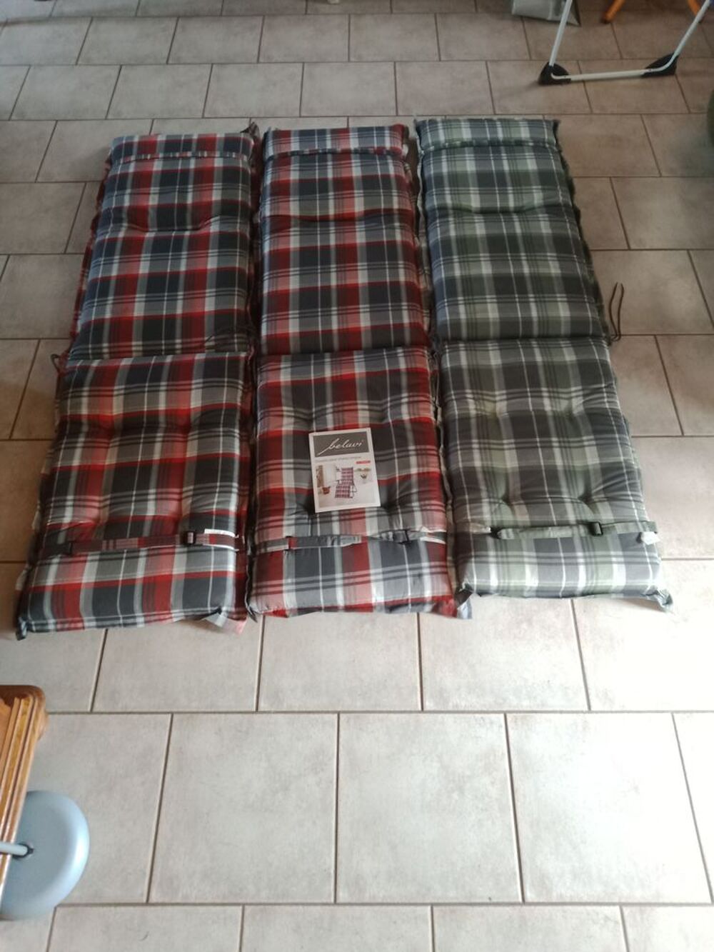 3 coussins pour chaises longues Jardin