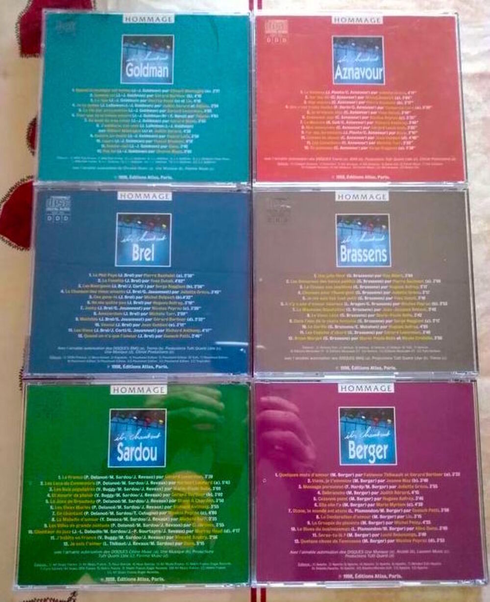 6 CD &quot;&nbsp;Ils chantent...&nbsp;&quot; Goldman, Brel... CD et vinyles