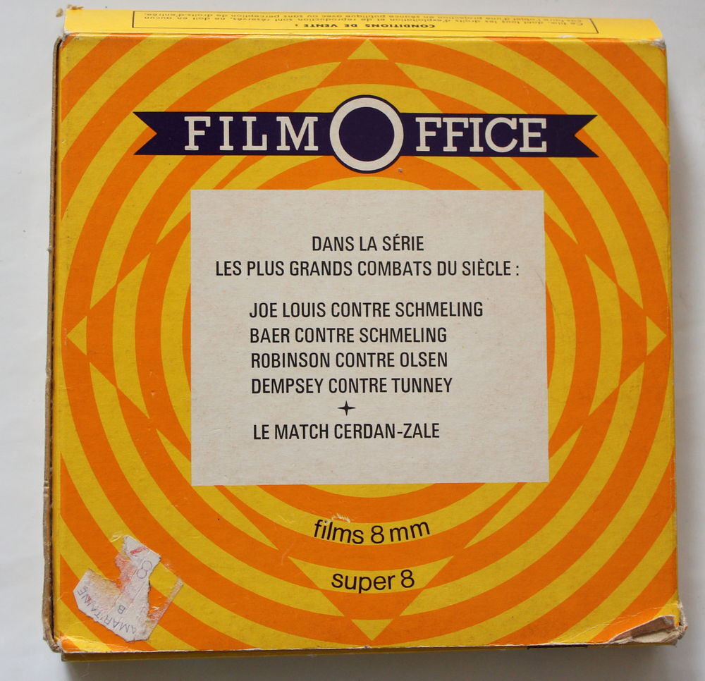 Film Office super 8 - boxe 1948 Marcel CERDAN -Tony ZALE 