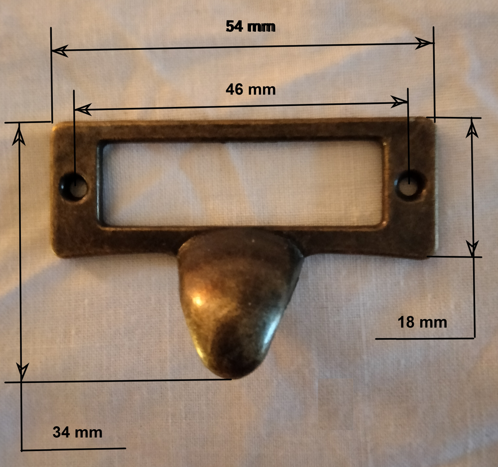Lot de poign&eacute;es porte-&eacute;tiquette. Bricolage