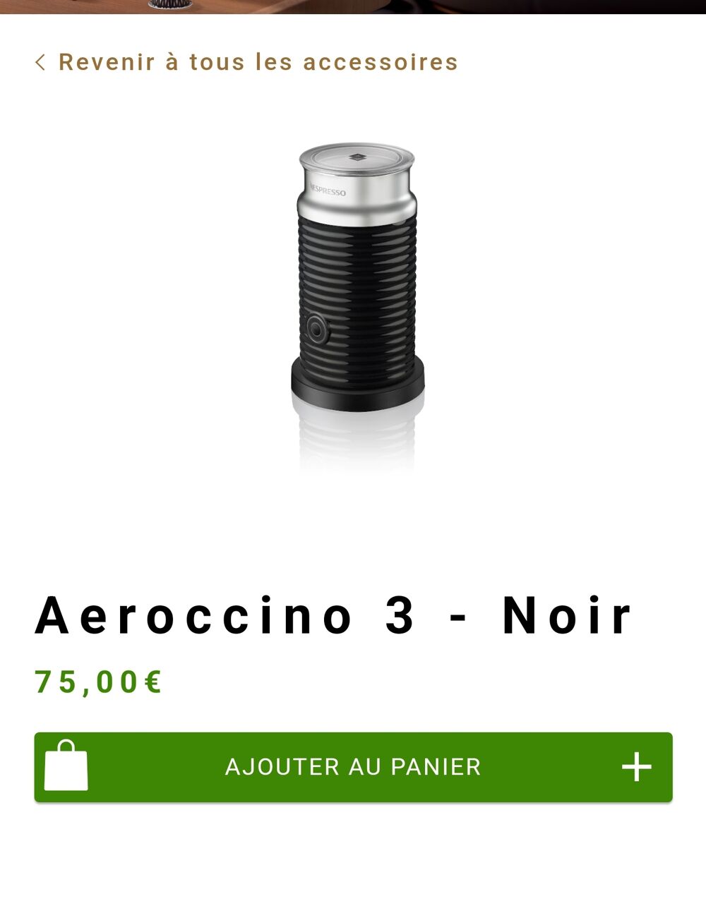 NESPRESSO vertuo + Electromnager