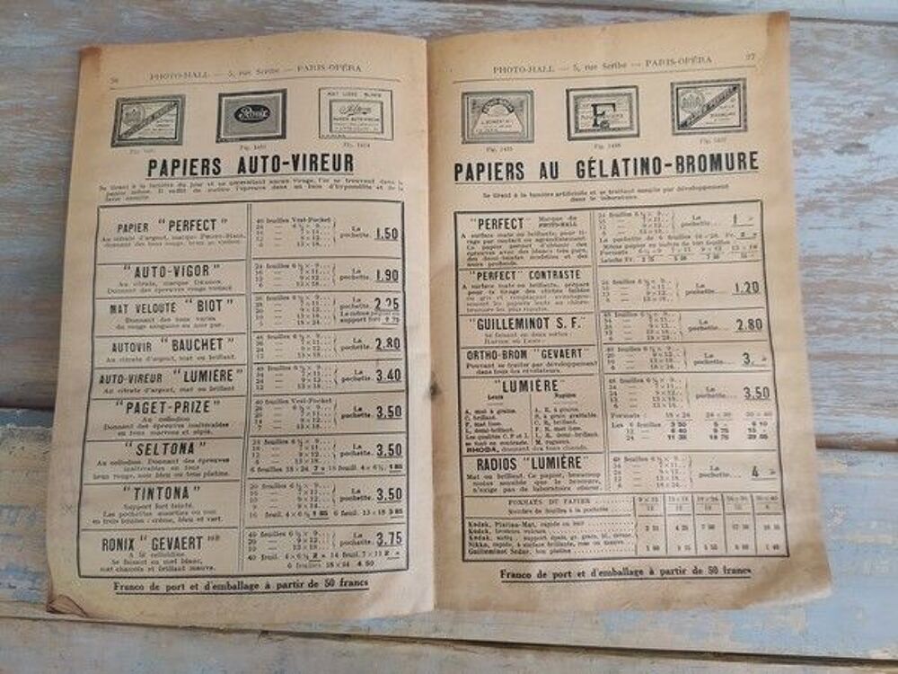 Catalogue Photo Hall 1923 Photographie Appareil St&eacute;r&eacute;oscope 