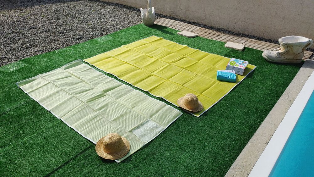 Nattes de Plage (x2) + Fauteuil de Piscine Gonflable GM Jardin