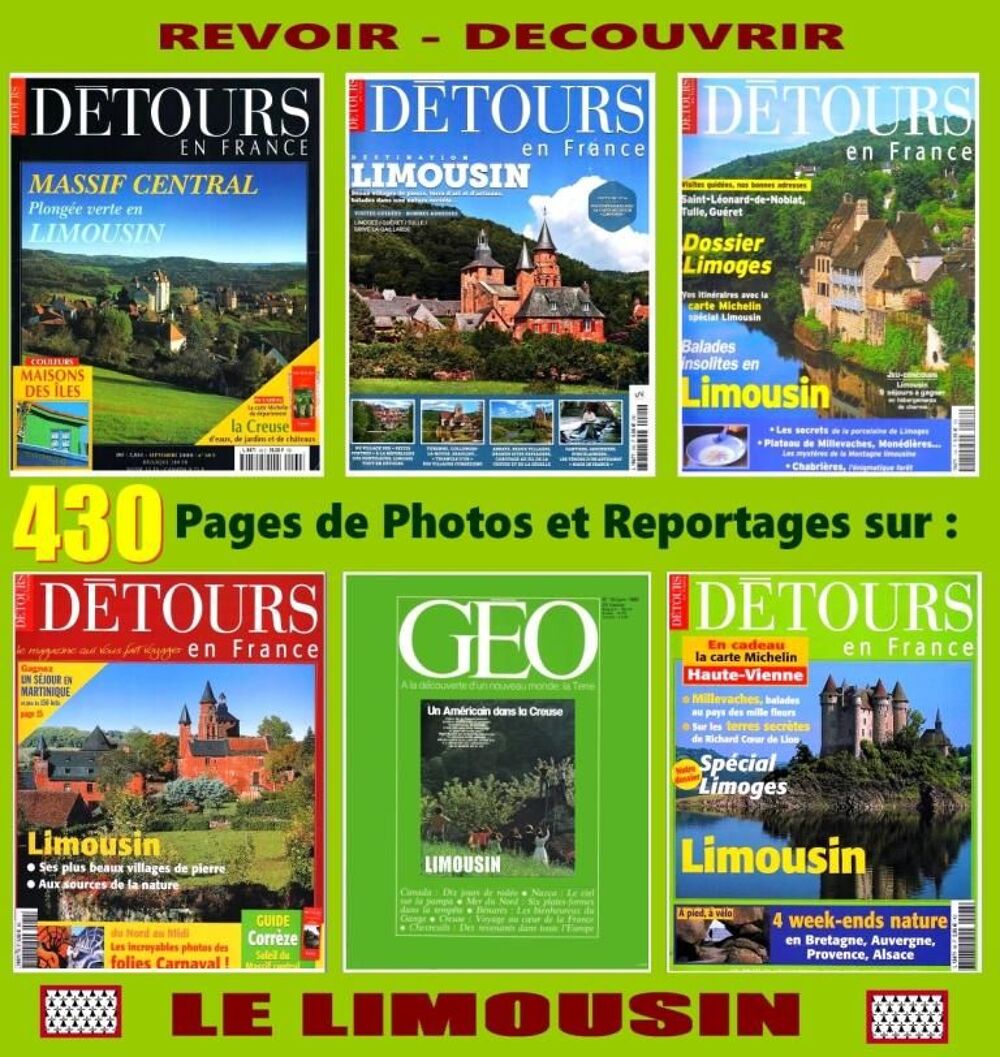 LIMOUSIN - excursions - LIMOGES / prixportcompris Livres et BD