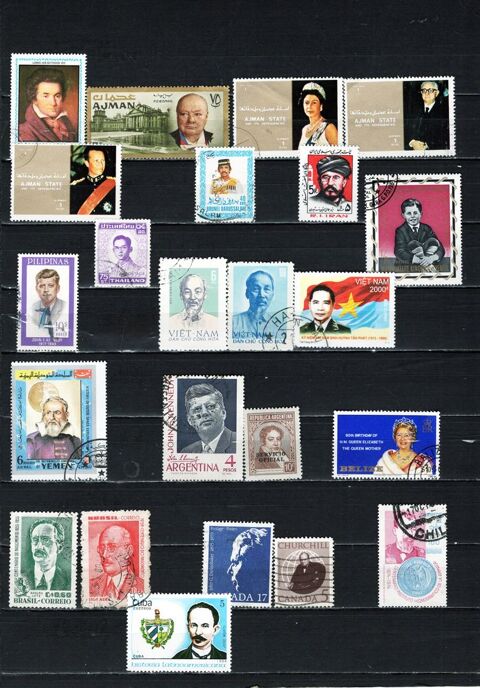lot de 50 timbres d'ASIE d'AMERIQUE et d'ASIE 3 Les glisottes-et-Chalaures (33)