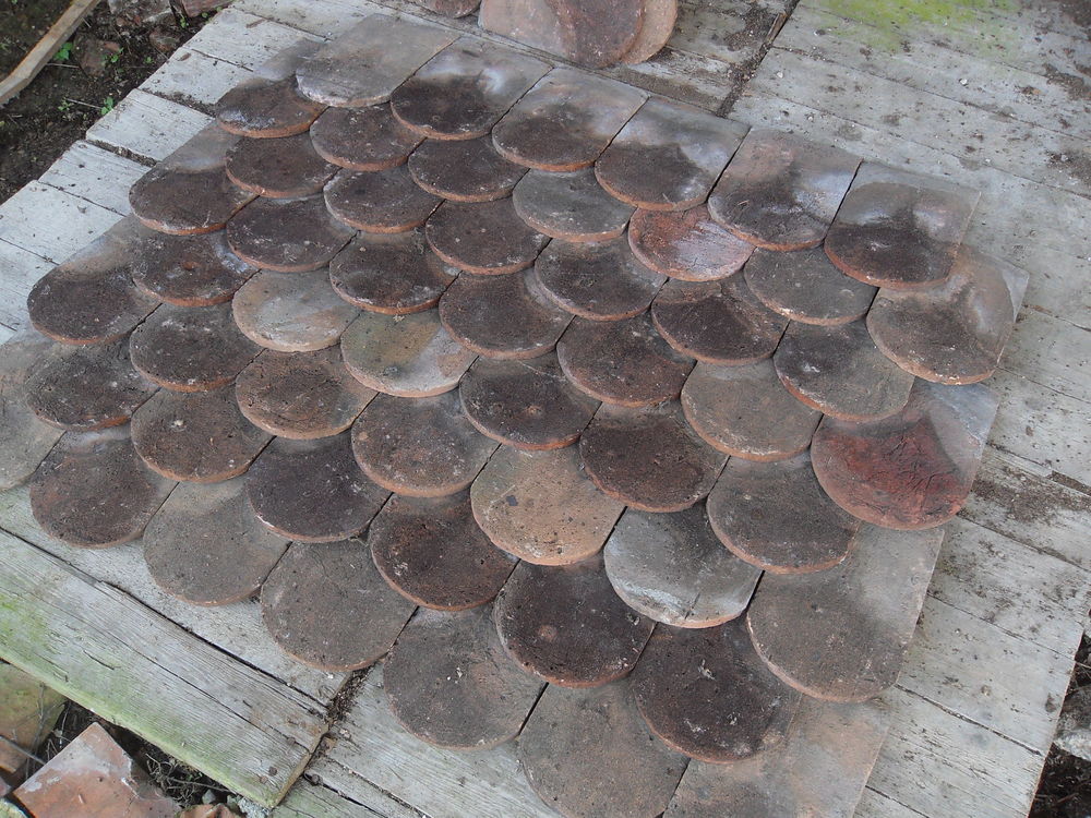 tuiles plates arrondies et &eacute;caille anciennes Bricolage