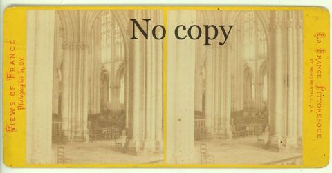 Photo Stéréo Intérieur de la Cathédrale de Troyes ca1880 16 Loches (37)