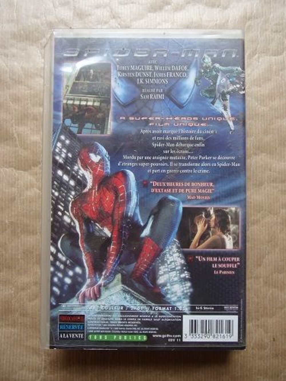 VHS Spider-Man DVD et blu-ray