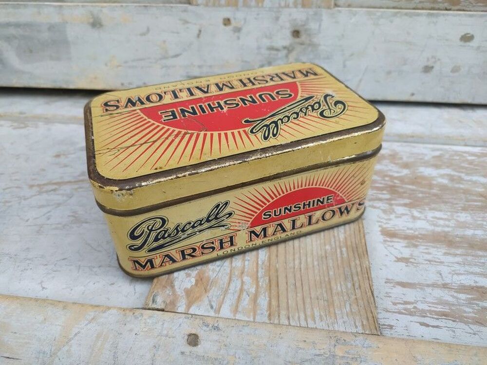 Boite T&ocirc;le Publicitaire Marsh Mallows Pascall Sunchine
