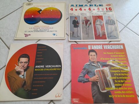 Lot de 4 vyniles 33 tours musette 4 Craponne (69)