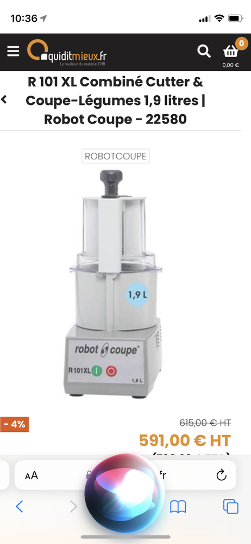 Combiné Cutter coupe légumes Robot Coupe R 101 XL 