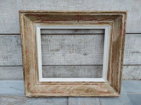 Petit Cadre Bois Moulure Profonde Feuillure 25,5cm x 21cm 1 Loches (37)