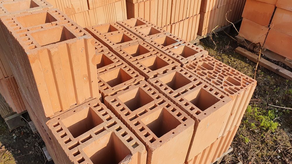 299 blocs genre Porotherm terre cuite Ploegsteert 30x30x25 Bricolage