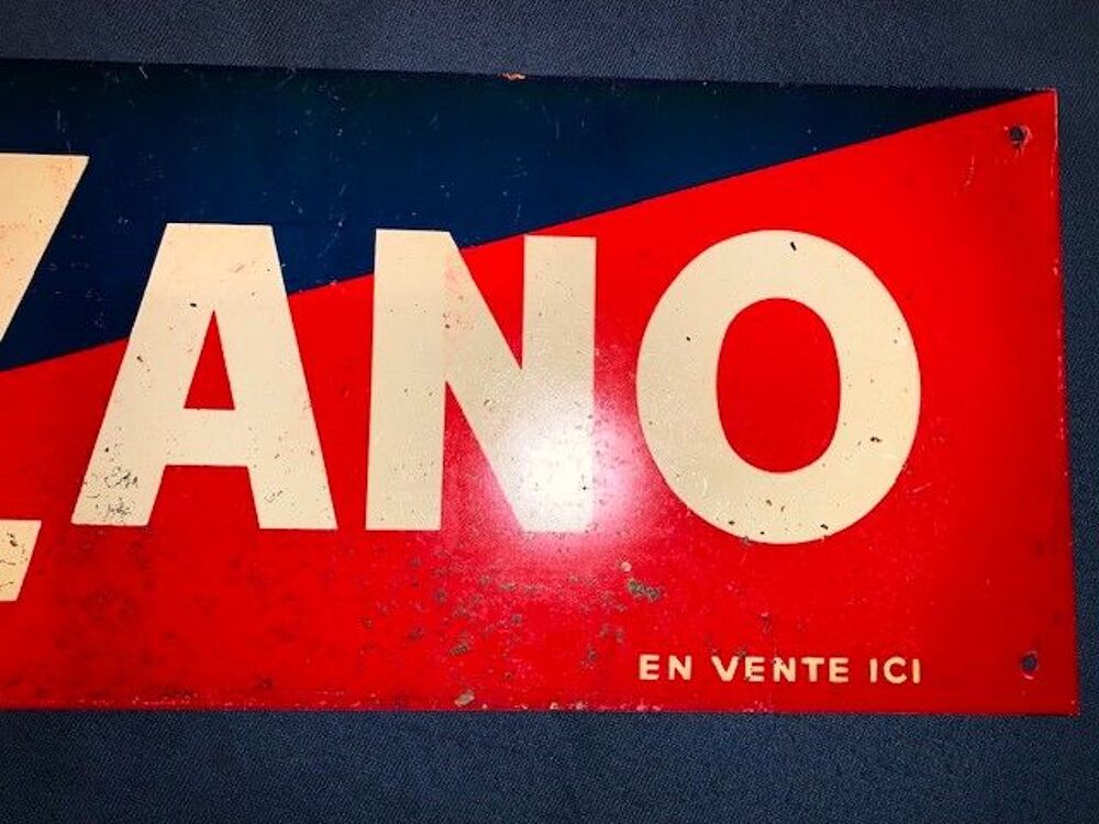 Ancienne Plaque t&ocirc;le CINZANO Philippault bar caf&eacute; pub bistro Décoration