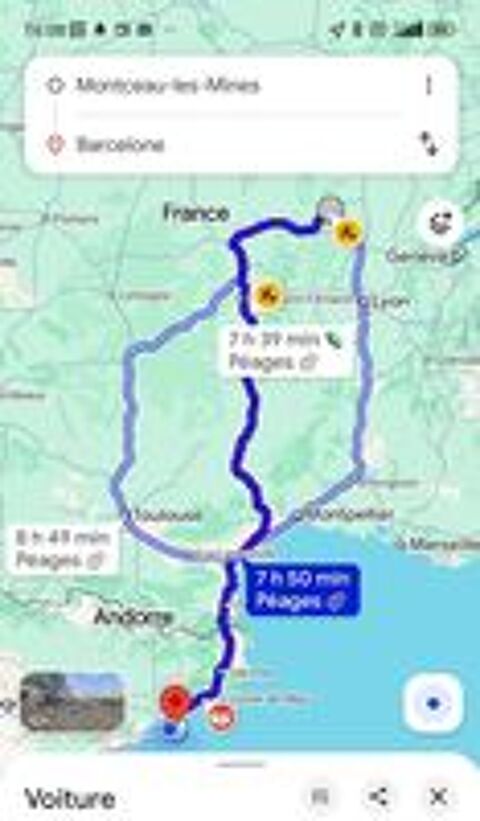   trajet France Espagne 