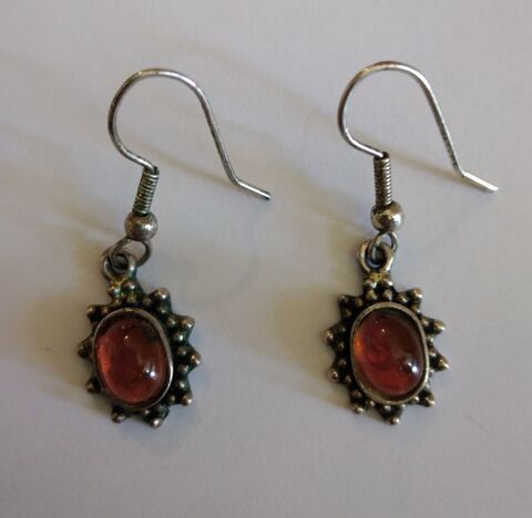 Boucles d'oreilles style r�tro cabochon ambr� 12 Baignes-Sainte-Radegonde (16)