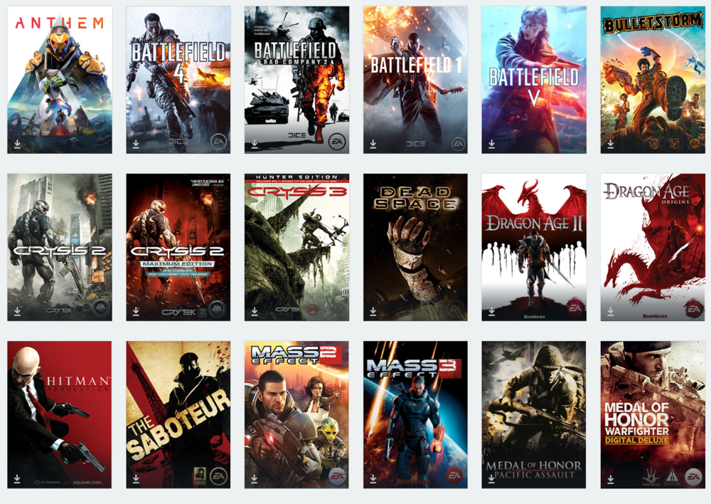 compte origins avec 29 jeux et 10 dlc Consoles et jeux vidéos