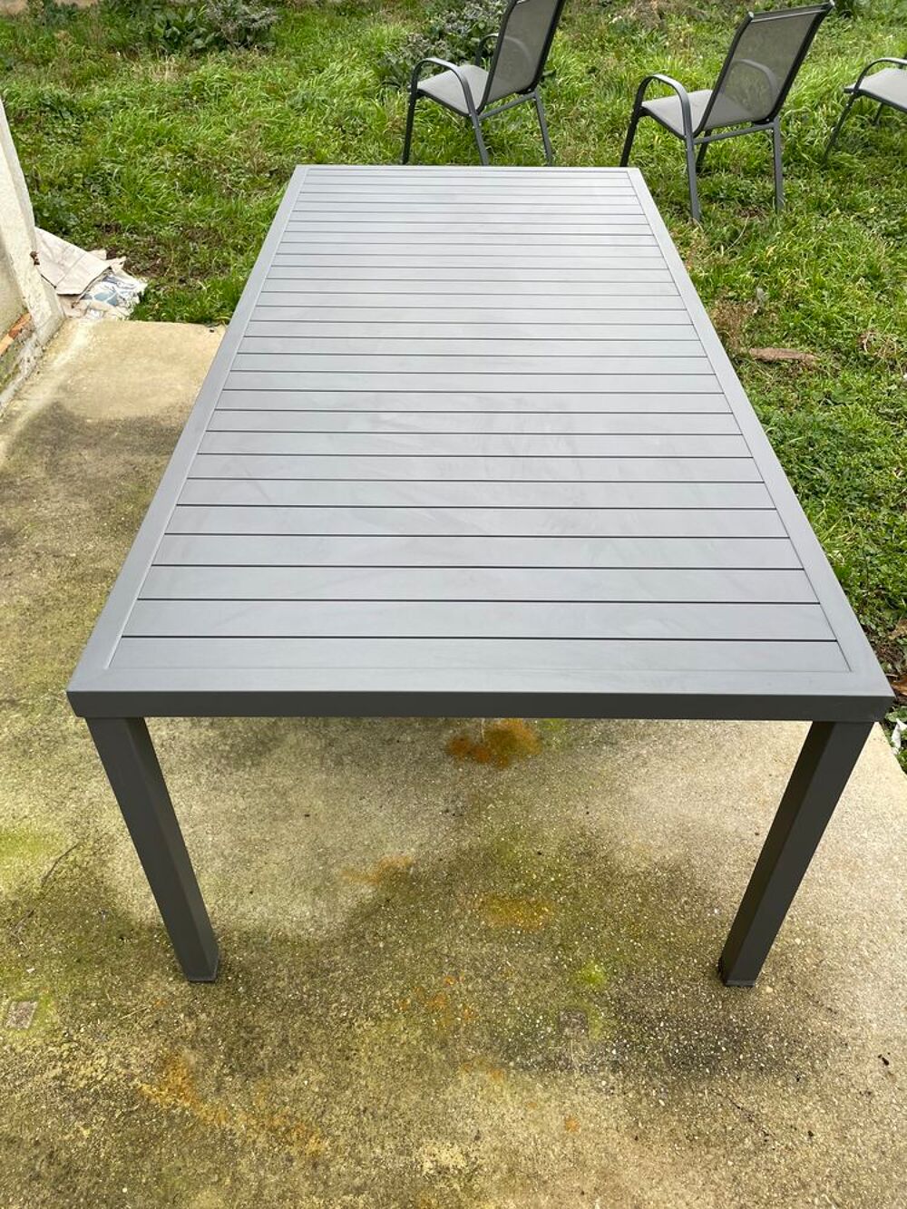 Table hesperide piazza graphite pour 8 personnes Meubles
