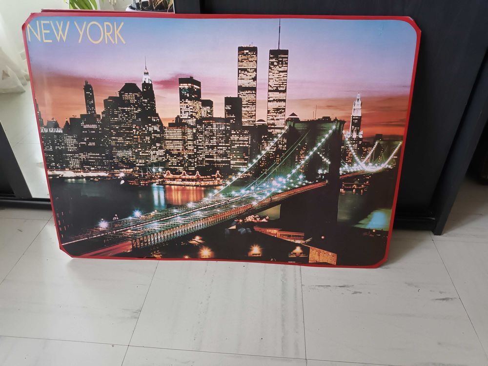 Cadre photo New York avec les tours jumelles Décoration