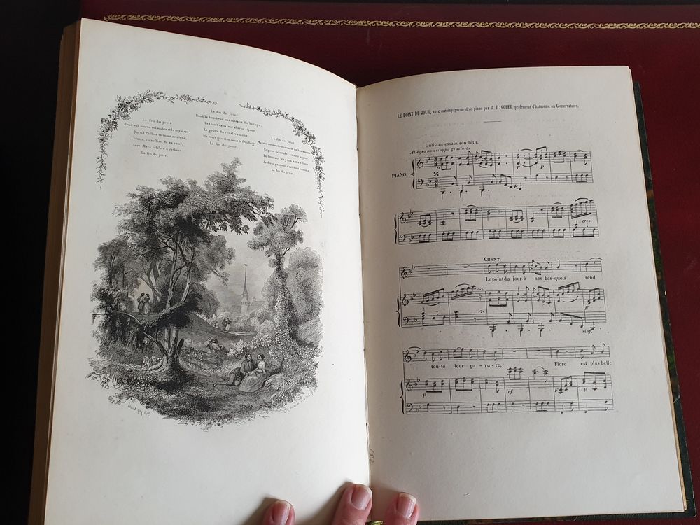 Rare Chants et chansons populaires de France DELLOYE 1843 Livres et BD