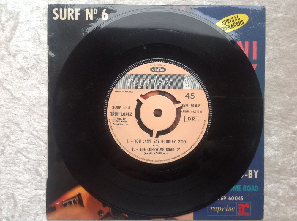 TRINI LOPEZ SURF N&deg;6 DISQUE 4 TITRES CD et vinyles