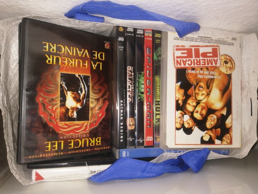 Lot de 290 DVD, enfant, marvel, horreur, action DVD et blu-ray