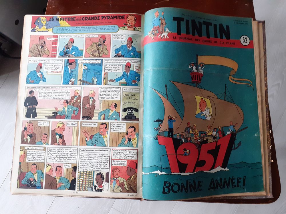 RELIURE JOURNAL DE TINTIN 1950 - TOME II Livres et BD