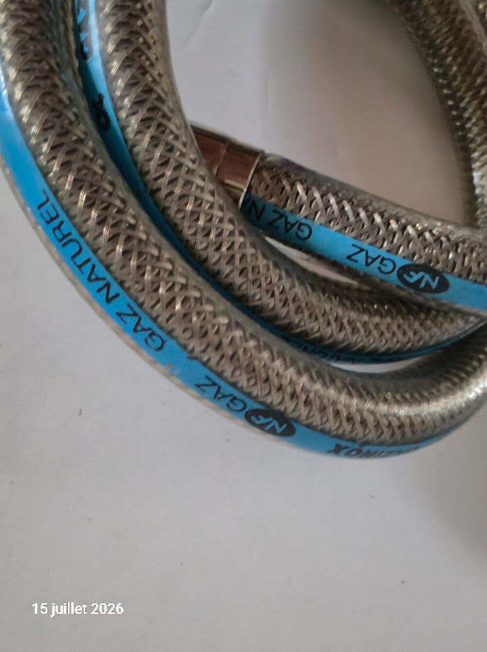 Tuyau flexible inox illimit&eacute; pour gaz de ville , 1.25 m de l Electroménager