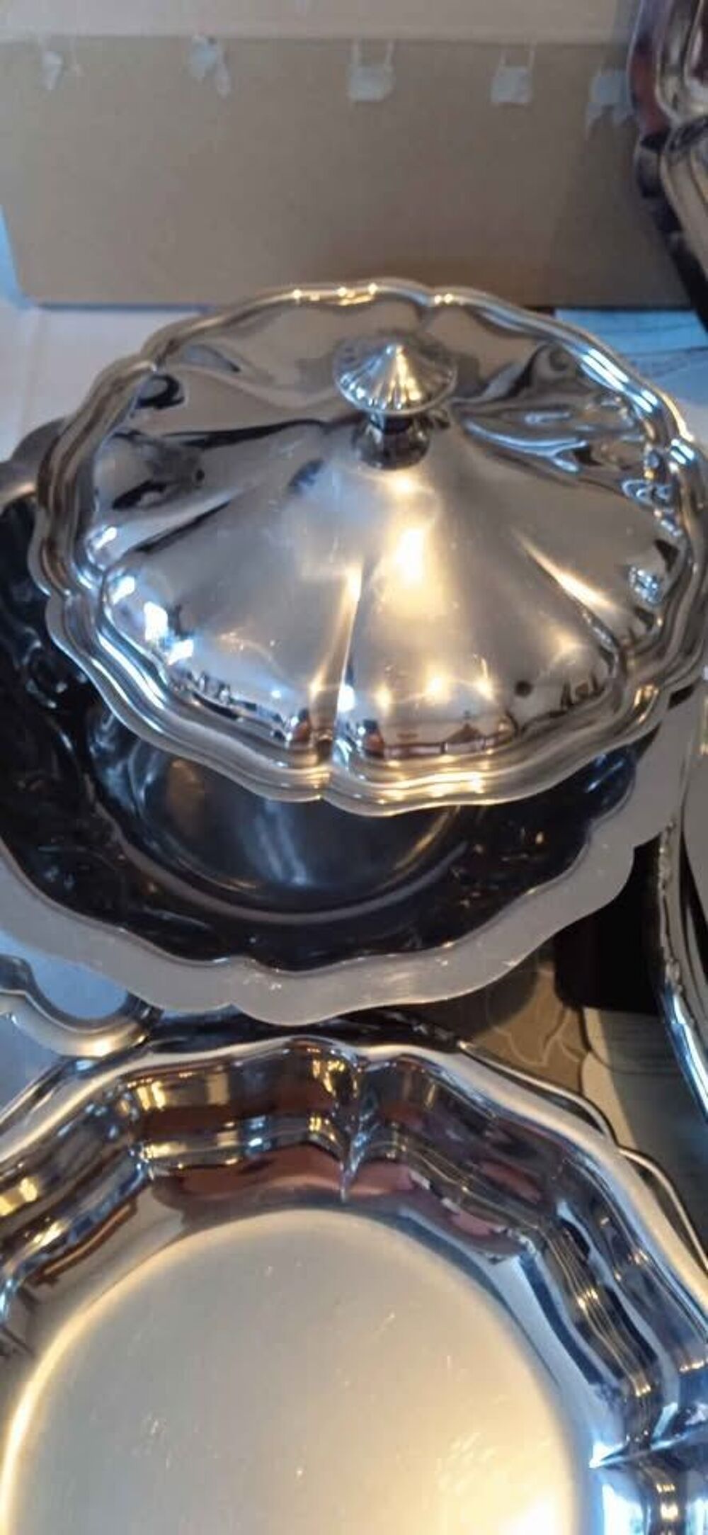 service plat en inox ancien Cuisine