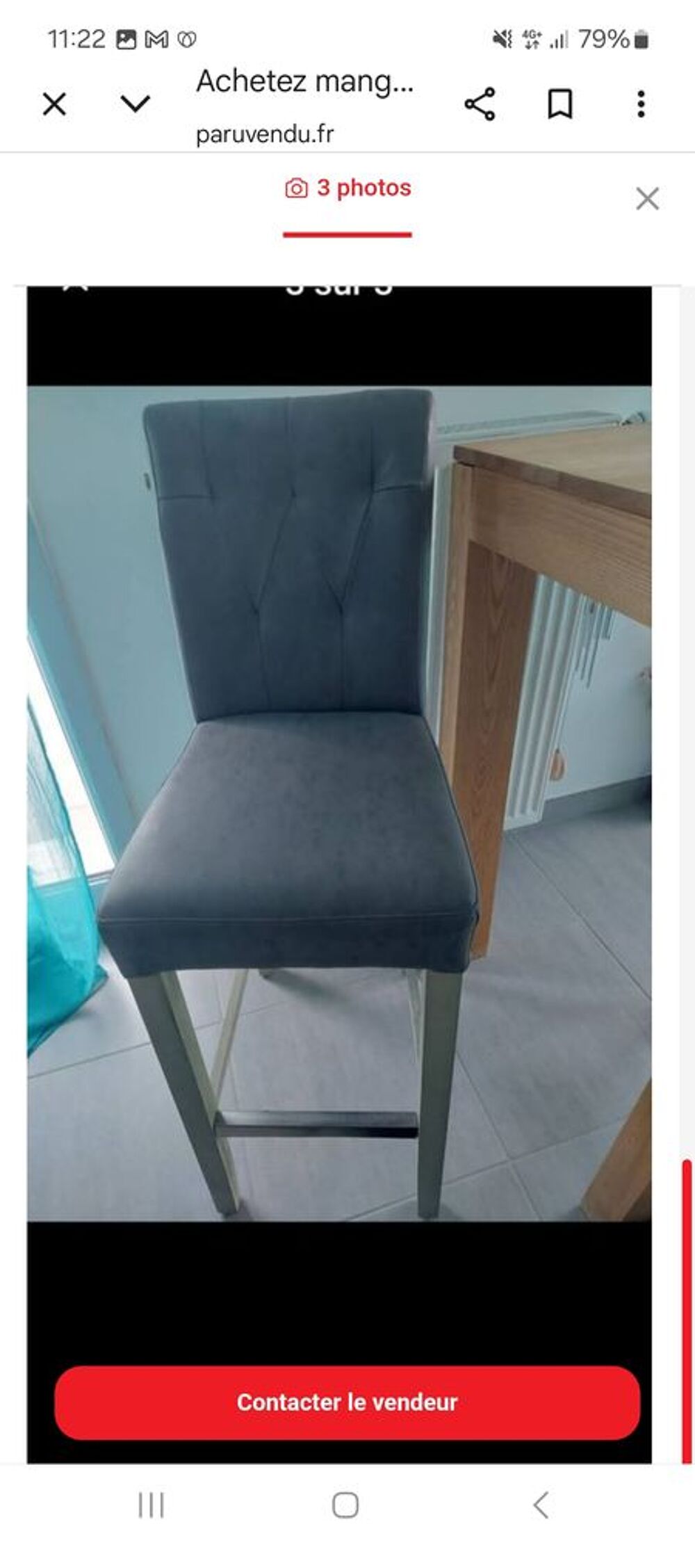 Ensemble mang&eacute; debout et 2 chaises hautes Meubles