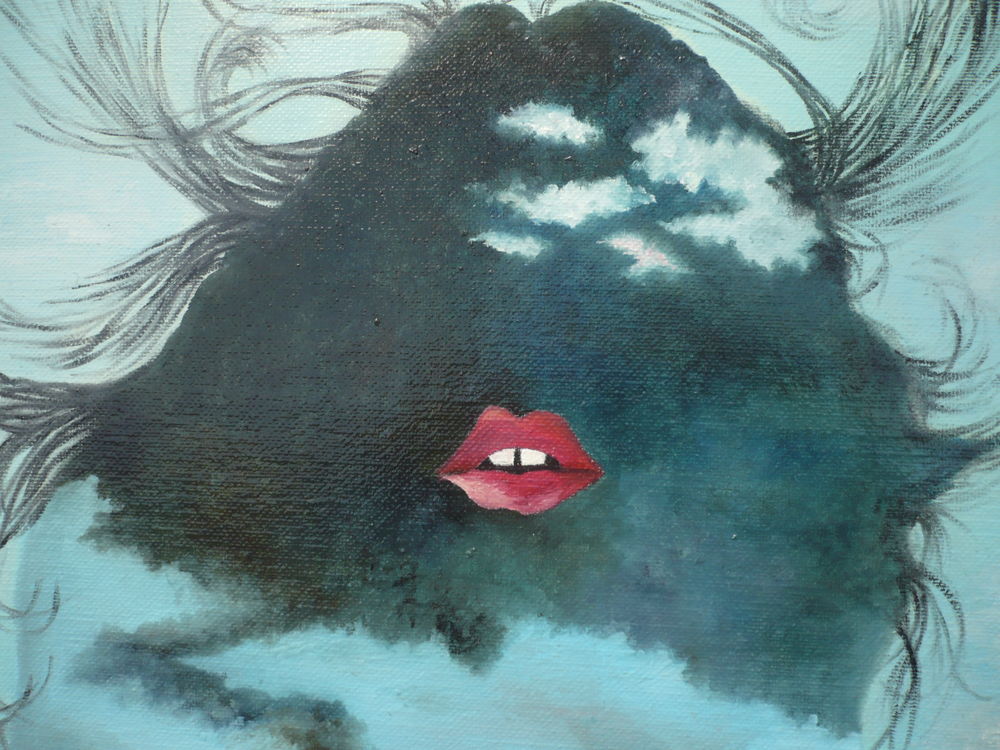 Tableau &agrave; l'huile. Shirley de tous mes r&ecirc;ves. Décoration