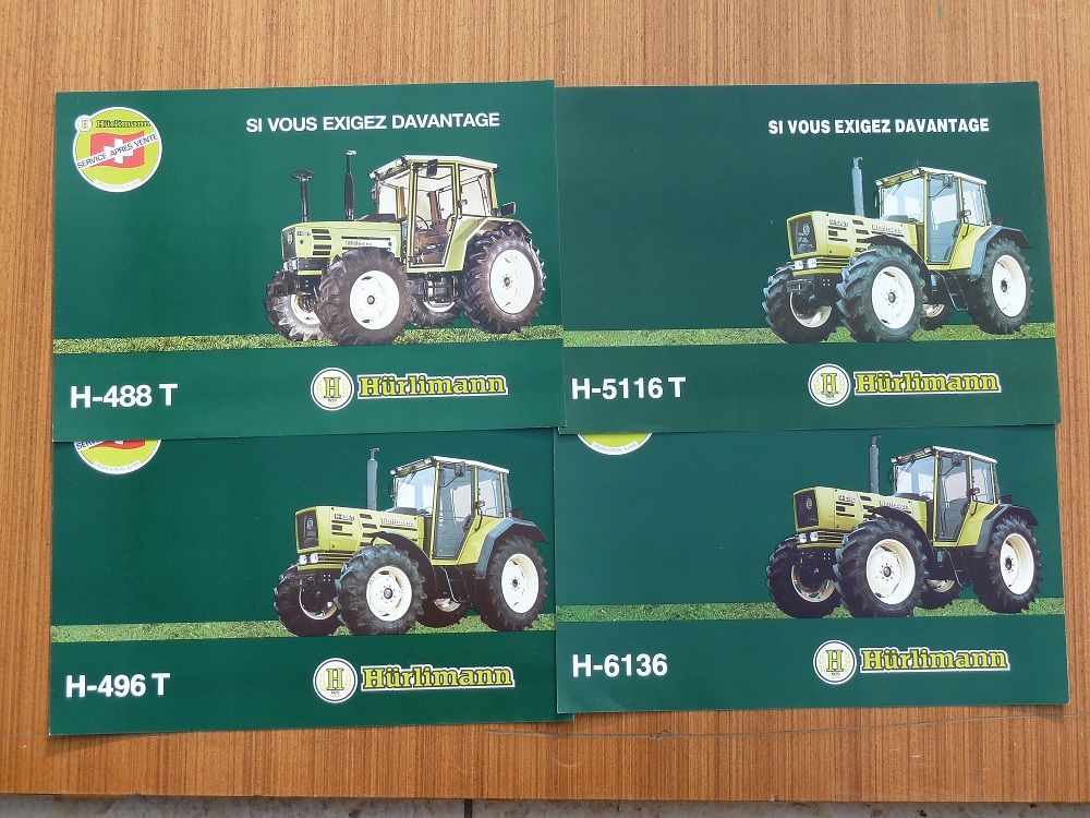 Prospectus Tracteurs suisse H&Uuml;RLIMANN 6 cylindres

