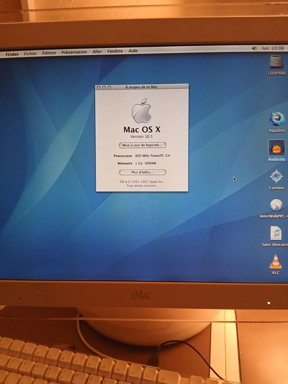 Imac g4 tournesol Matériel informatique