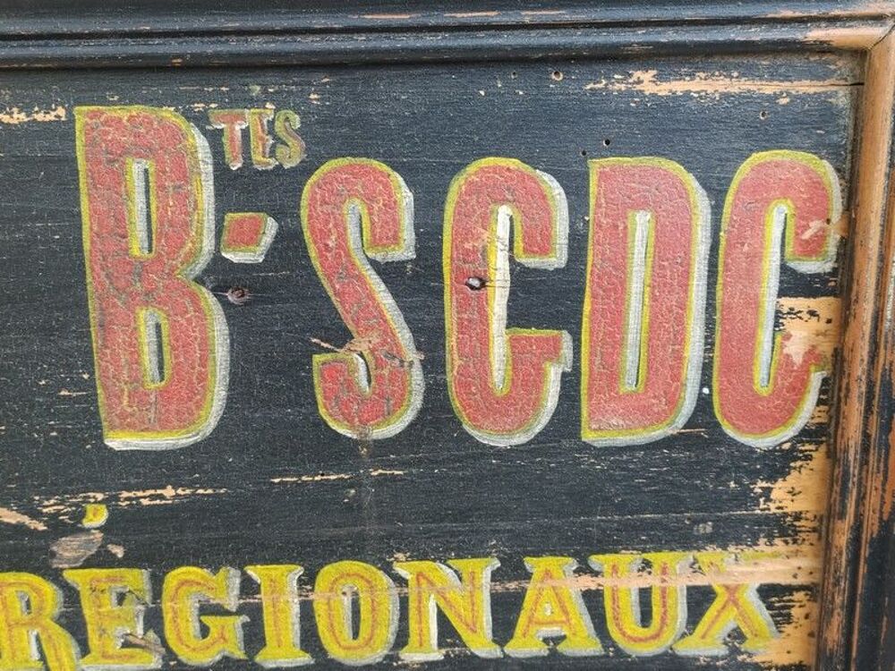 Panneau Bois Publicitaire Trieurs Jules Marot Niort ca1900 