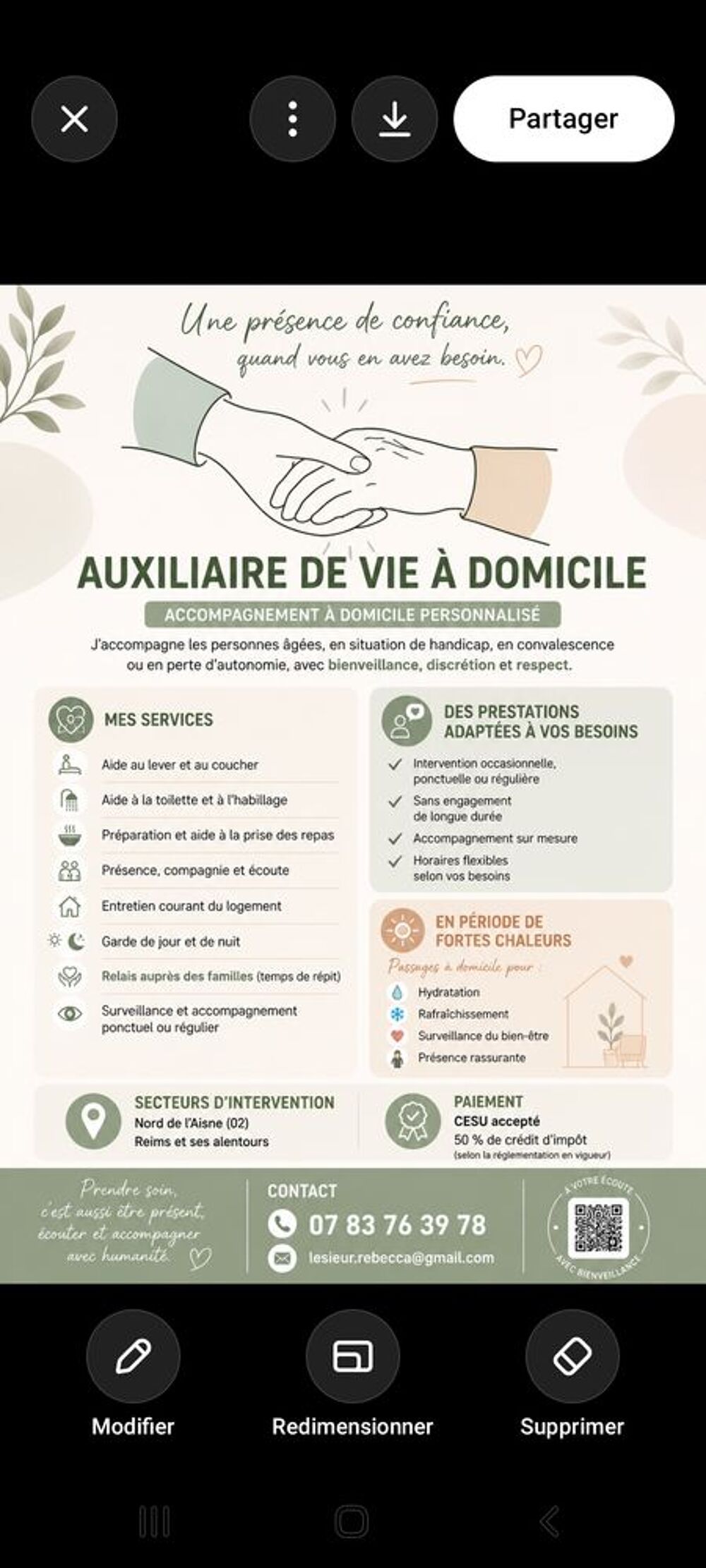   Aide au maintien à domicile  