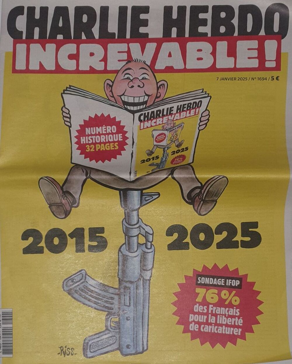 Charlie hebdo Increvable du 7 janvier 2025 . Livres et BD