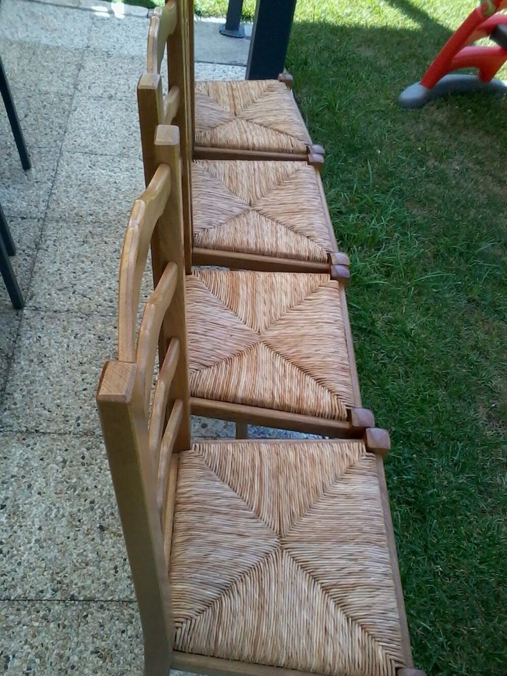 Lot de 4 Chaises Dessus Paille Meubles