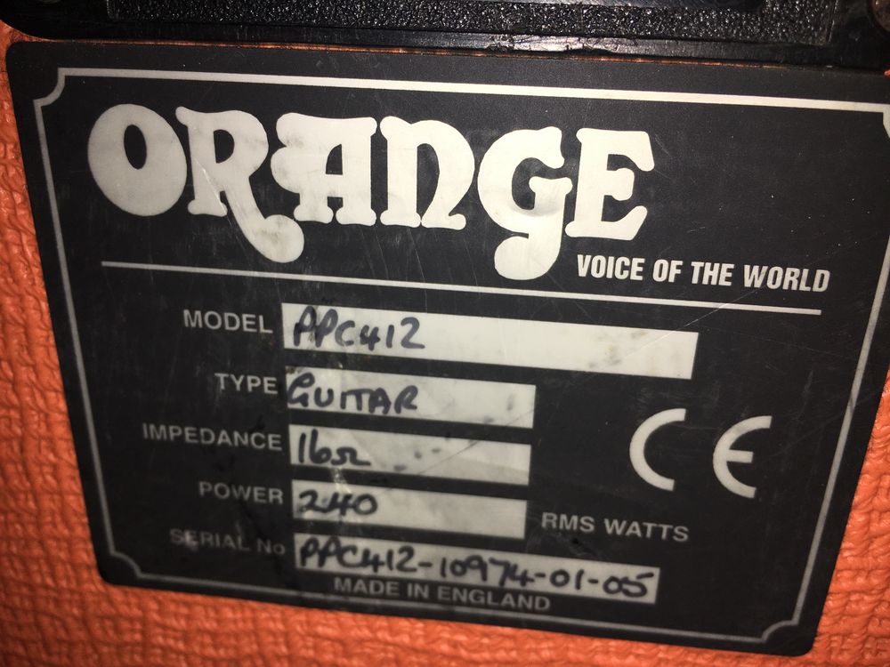 Baffle Ampli Guitare ORANGE APC 412 Instruments de musique