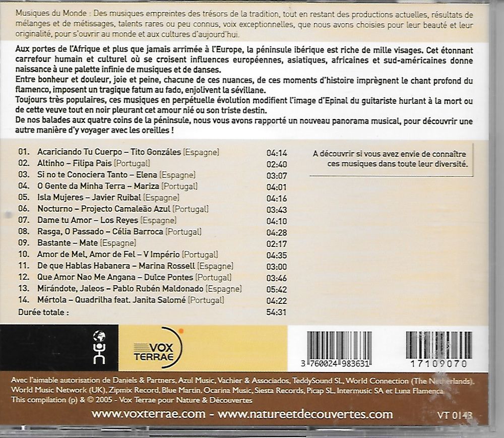 Ballades d'Espagne et du Portugal - CD CD et vinyles