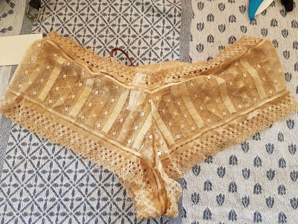 Culotte beige et marron en dentelle neuve taille 42 5 e Vêtements