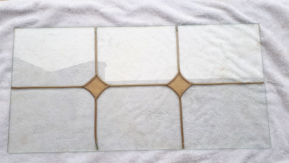 Vitre avec d&eacute;coration en &eacute;tain Décoration