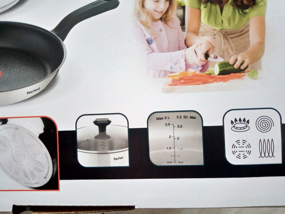 TEFAL Batterie 7 pi&egrave;ces induction COMFORT MAX inox Cuisine