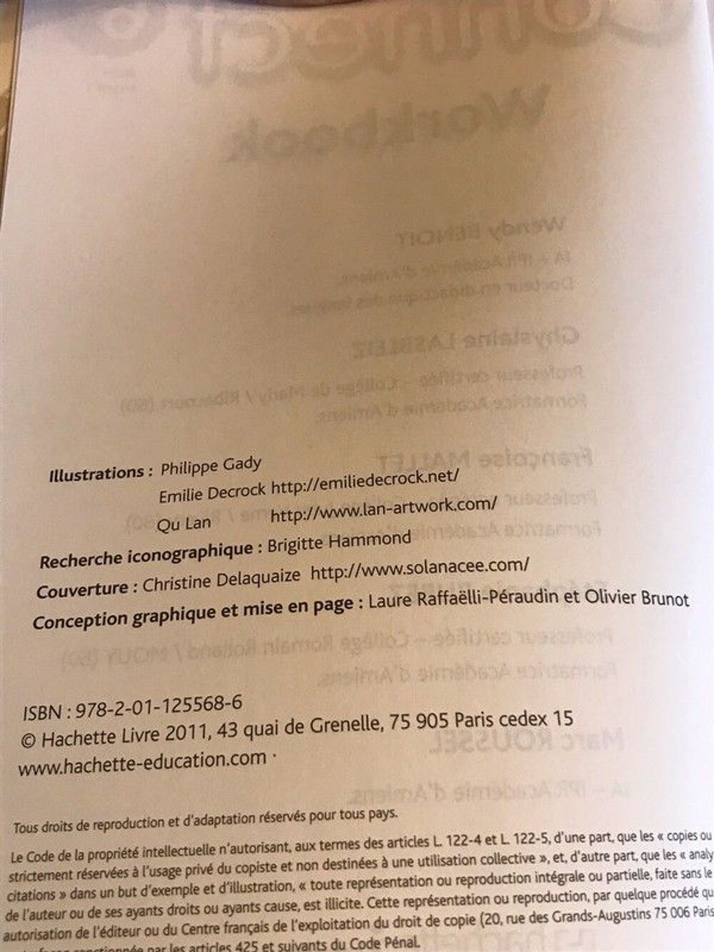Workbook Connect 6&egrave;me Livres et BD