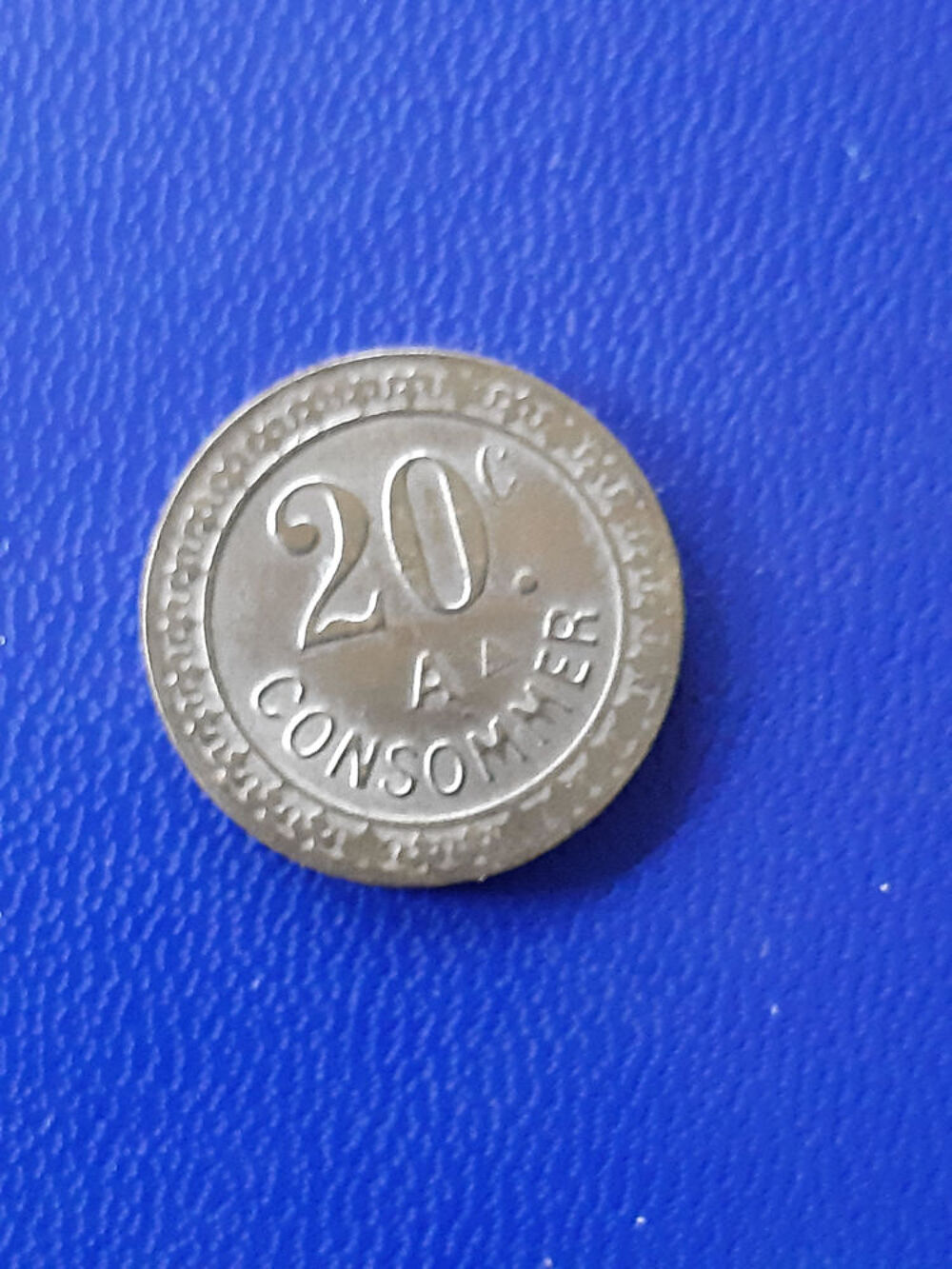 1902-37 jeton 20 centimes &agrave; consommer 