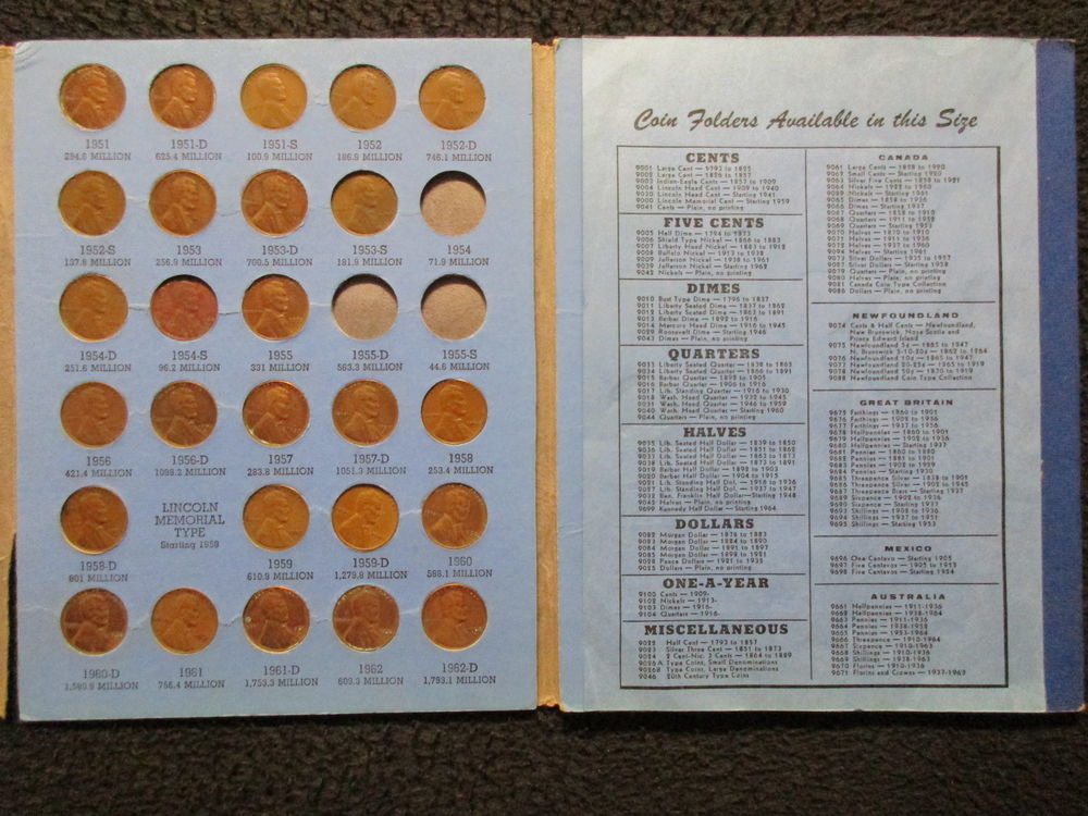 Album Collection 1 Cent Lincoln Avec Pcs Rare 